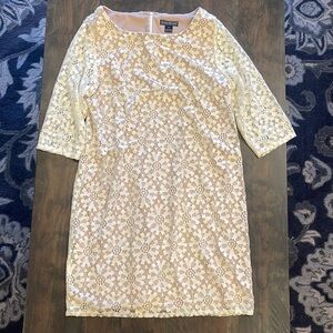 Jessica Howard White Lace Dress Size:16W